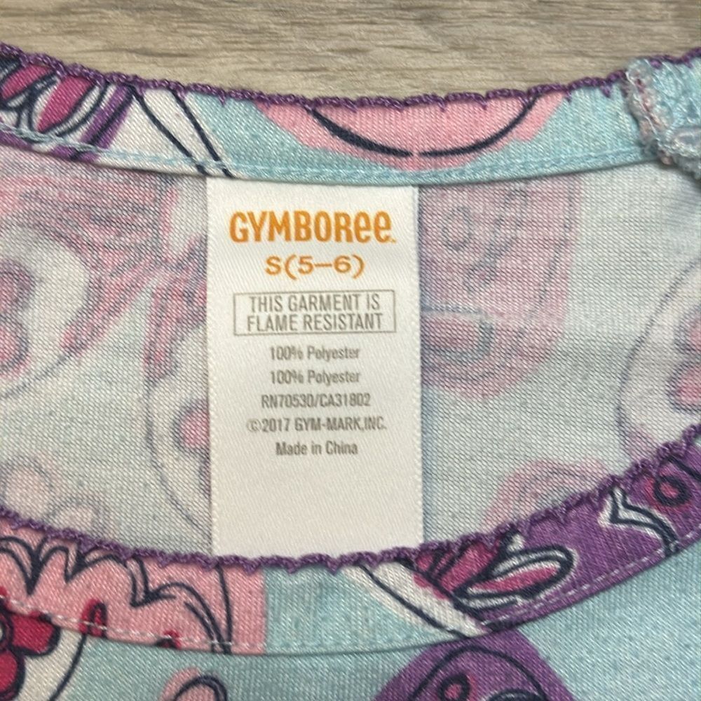 Gymboree Girls Nightgown. Size Small 5-6. Butterfly’s print.​ - Picture 2 of 4